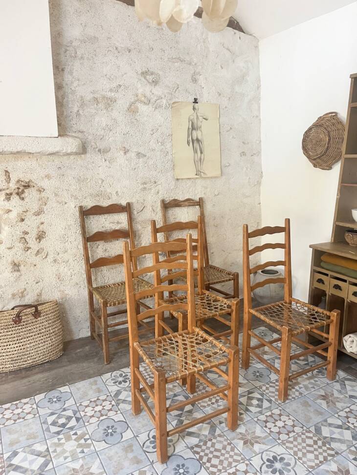Lot de chaises canadiennes anciennes